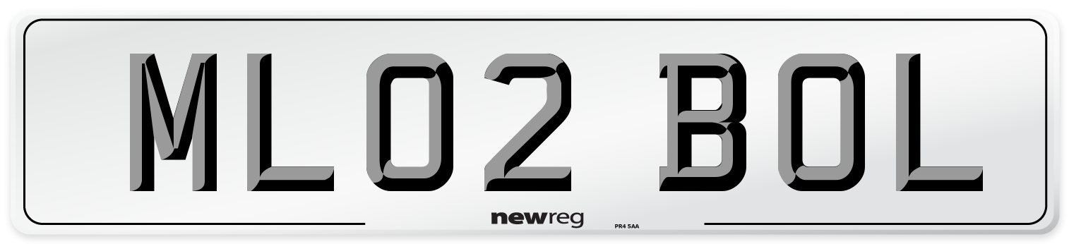 ML02 BOL Number Plate from New Reg
